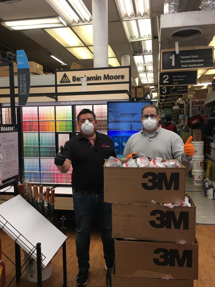 City Paint & Ace Hardware in Hoboken, N.J., donated more than 300 masks to local first responders.