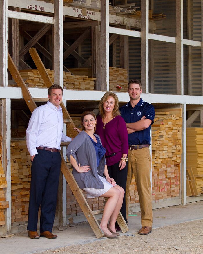 Woodson Lumber is a fourth-generation Century Club member, and the company’s stockholders include, from left: Stu Chapman, Kate Borroni, Ann Chapman and Philip Chapman.
